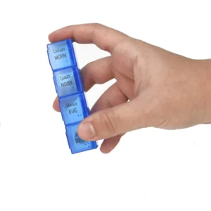 سباكير علب لتنظيم الادوية 7 الوان اسبوعية في حقيبة سوداء 026