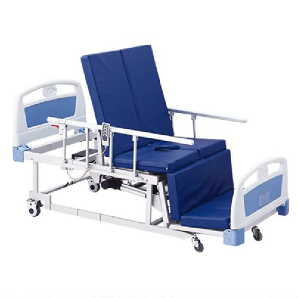 سرير كهربائي طبي متعدد الحركات مع حمام مدمج – الحل الشامل لرعاية المريض