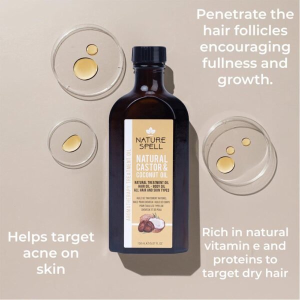 زيت الخروع وجوز الهند نيتشر سبيل للشعر والجسم 150مل