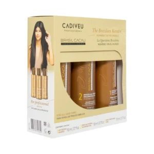 CA3 مجموعة العناية بالشعر التالف | بالكرياتين | مجموعة برازيل كاكاو 3×110 مل