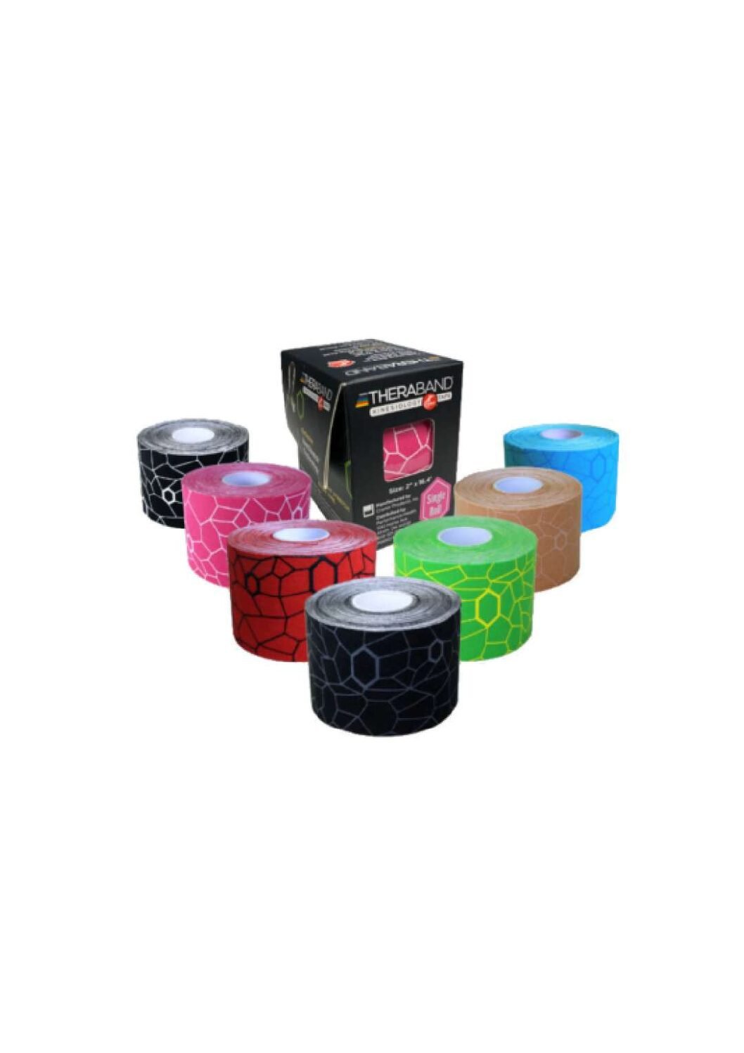 ثيرا باند لاصق رياضي شريط فيزيولوجي مقاوم للماء لتخفيف الالم ودعم العضلات والمفاصل THERABAND Kinesiology Tape